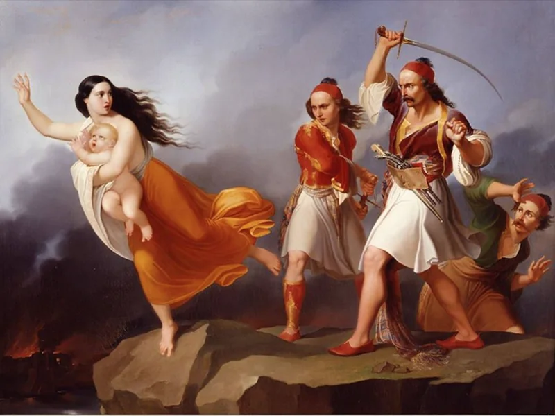 1795-Filippo Agricola - Giovane albanese inseguito da un turco (Danza di Zalongo)